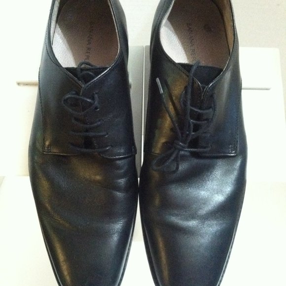 BANANA REPUBLIC MENS PRE-OWNED BLACK ITALIAN LEATHER DRESS SHOES SIZE: 10.5M main image 6